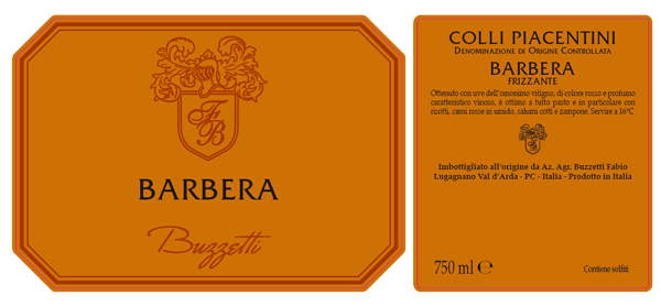 Etichetta Barbera