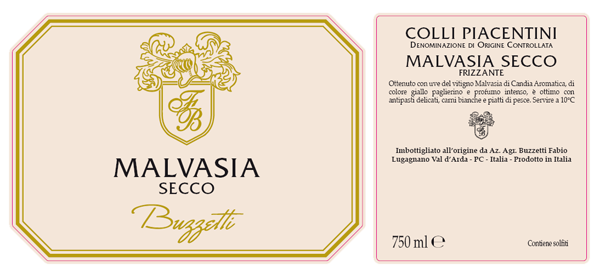 Malvasia Secco Etichetta
