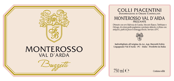 Monterosso Val d'Arda Etichetta